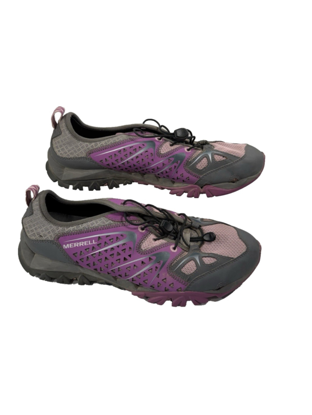 Merrell Shoes Womens Size 9 Gray Purple Mesh Trail Hiking Sneakers J35526